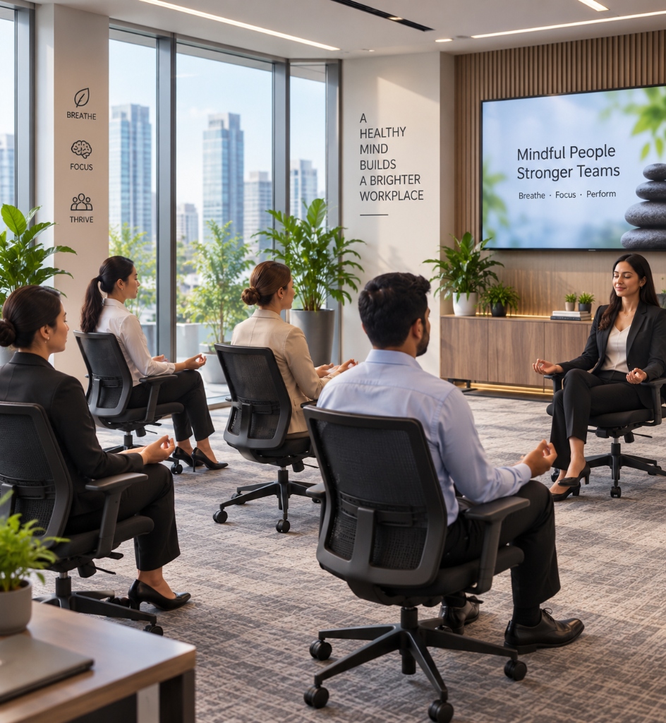 Corporate Wellness Meditation Session at Office