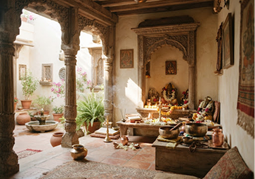 Accumulated Activity Impressions (Vastu) - Traditional Courtyard Altar