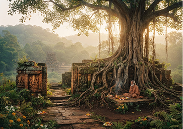 Historical Land Frequencies (Bhoomi) - Sacred Tree and Stone Temple